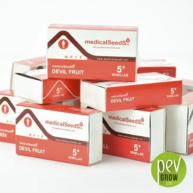 Envase protección de Medical Seeds, Devil Fruit formato de 5 semillas.