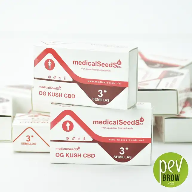 Envase de protección de Medical Seeds, Og Kush Cbd , formato de 3 semillas.