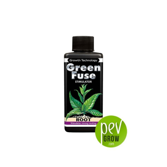 Greenfuse Root Ionic, estimulador de raíces, en frasco negro de 100ml.