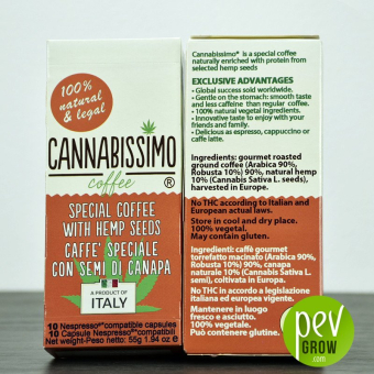 Cannabissimo coffee in capsules