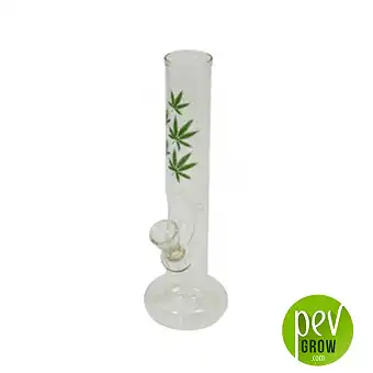 Leaf glass bong 21 cm.