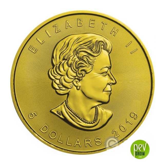 Silver coin 5 Canadian Dollars Marijuana