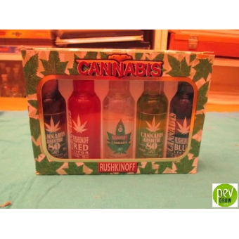 Estuche coleccion Vodka Rushkinoff Cannabis