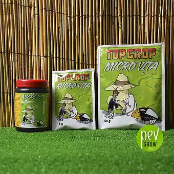 Micro Vita by Top Crop in 15g, 50g, 50g and 150g containers.