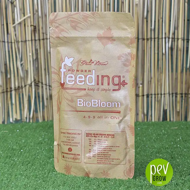Nutrient Feeding Bio Bloom in 250ml format on thick paper.