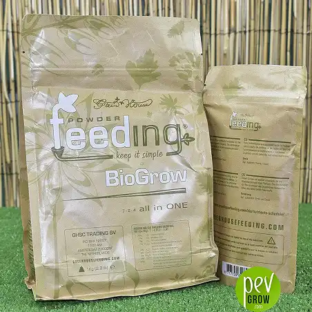 Nutrient Feeding Bio Grow en format 250ml sur papier épais.