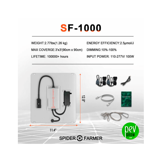 Spider farmer SF1000 100W LED Grow Light