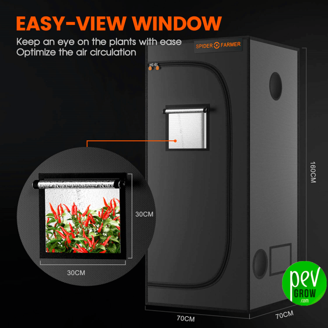 Spider Farmer Grow Tent 70x70x160cm