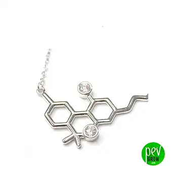 Silberanhänger THC-Molekül
