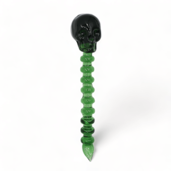 Kaufe Dabber aus Glas Green Skull