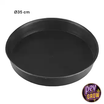 Black Round Plant Saucer 35 cm