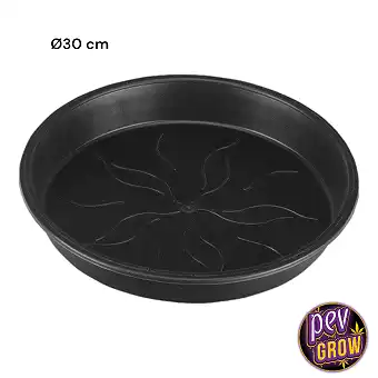 Black Round Plant Saucer 30 cm
