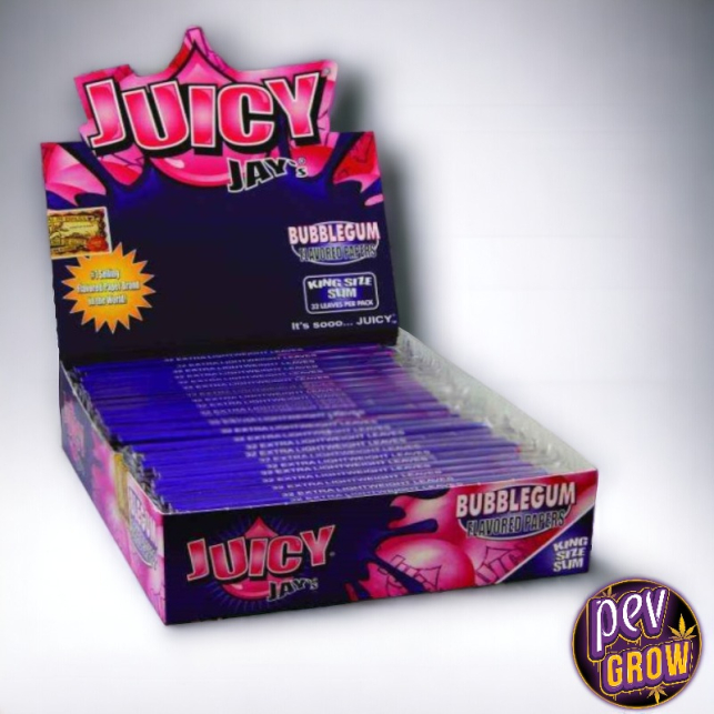 Buy Juicy Jay's King Size Bubble Gum Flavored Rolling Papers Pevgrow