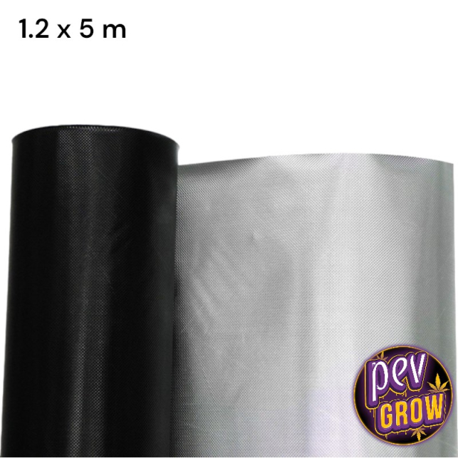 Acquista telo Telo riflettente Mylar Diamante/Nero 1.2 x 5 m su Pevgrow