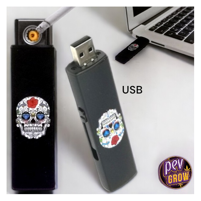 Mechero Eléctrico USB Calavera sin gas - Grow Barato