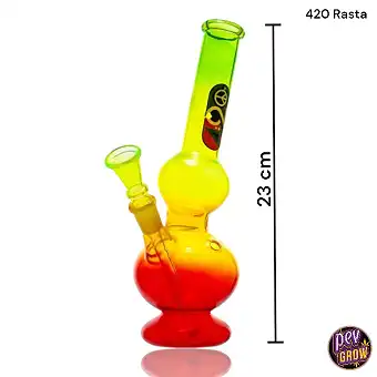 Rasta Glass Bong 23cm