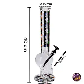 40 cm Skull Kristall Bong