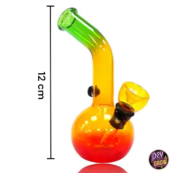 Mini Bong de Vidro Rasta 12...