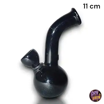 Mini Bong en Verre Noir 11 cm