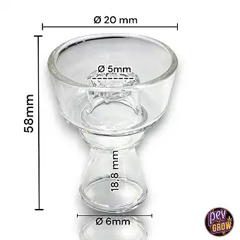 58 mm Glass Shisha Bowl