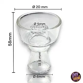 58 mm Glasvattenpipskål –...