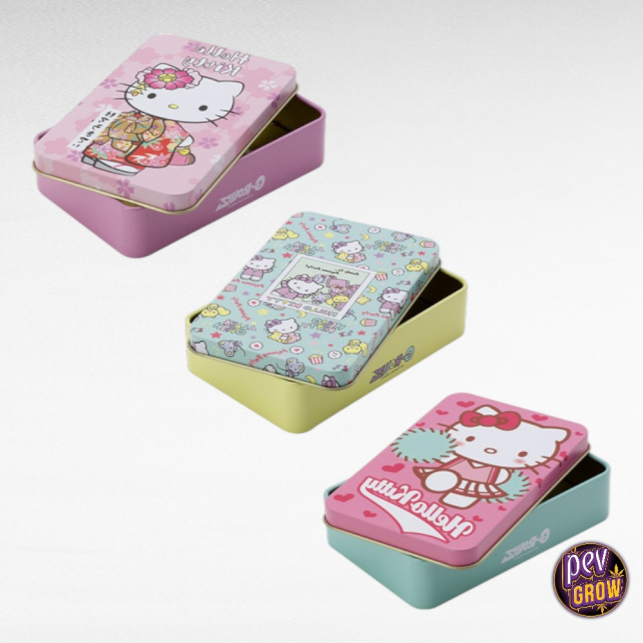 Boîte Métal Vintage Hello Kitty Sanrio 1976 Japon + Petite Boîte Carton + Crayons - Occasion