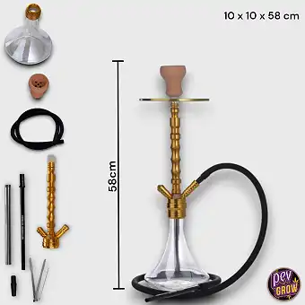 58 cm Zaida Gold Shisha