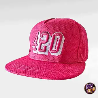 Pink Embroidered 420 Cap
