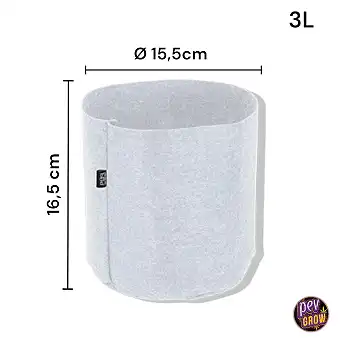 White Fabric pot 3L
