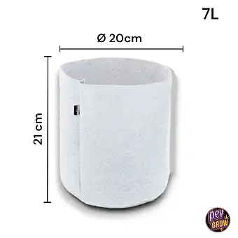 White Fabric pot 7L