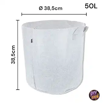 White Fabric pot 50L With...