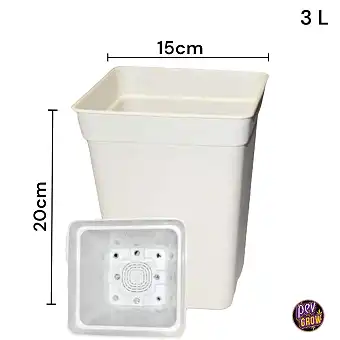 White square pot 3L