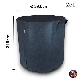 Μαύρη Γλάστρα Tex-Pot 25L...