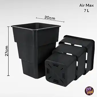 Vaso Quadrato Nero Air Max 7L