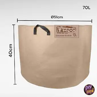 70L homokszínű textil...