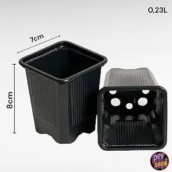 Ghivece Pătrate Negre din...