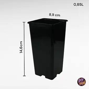 Langt kvadratisk potte 0,85...