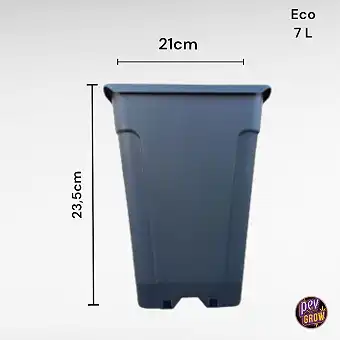 Vaso alto quadrato Eco 7L