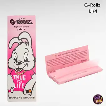 Pink rolling papers G-Roll