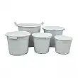 White round pot