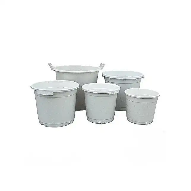 White round pot