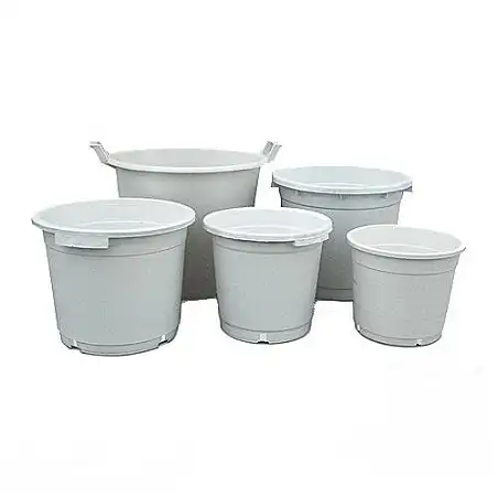 White round pot