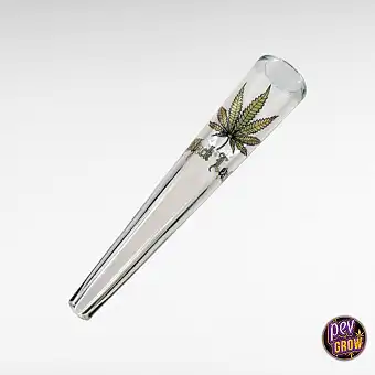 15 cm Crystal Leaf Chillum