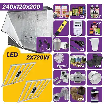 240x120x200cm LED Grow Tent...