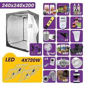 240x240x200cm LED Grow Tent...