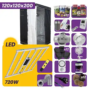 Growbox LED 120x120x200cm -...