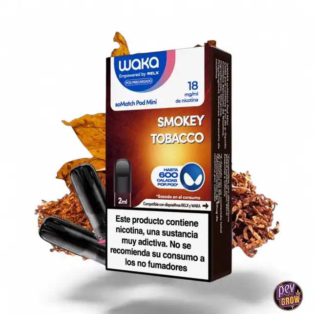 Wiederaufladbare 2ml Mini Pod Waka Smokey Tobacco 18mg