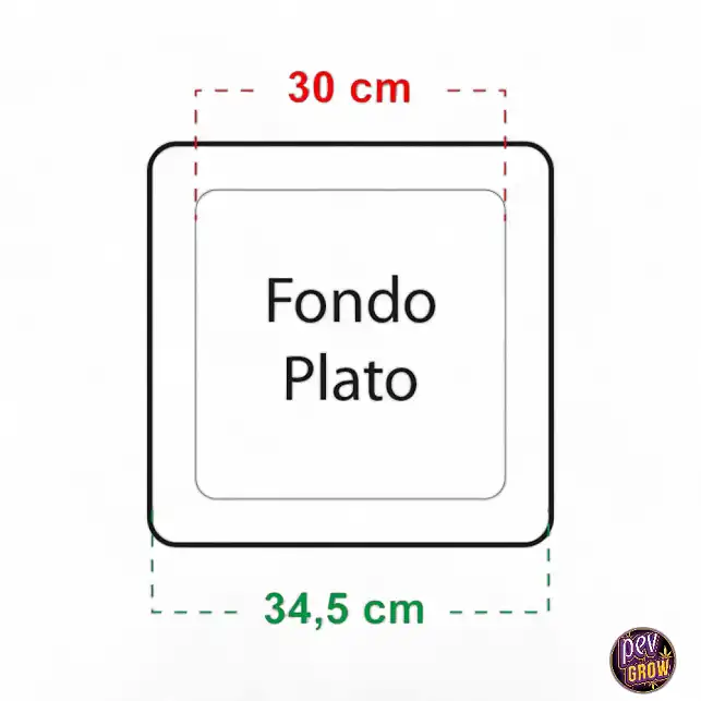 The Square Plastic Pot Saucer 34x34 cm that your plants will love