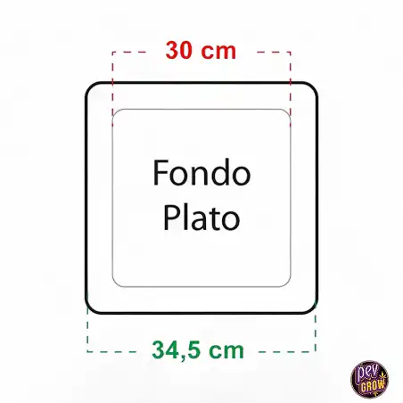 The Square Plastic Pot Saucer 34x34 cm that your plants will love