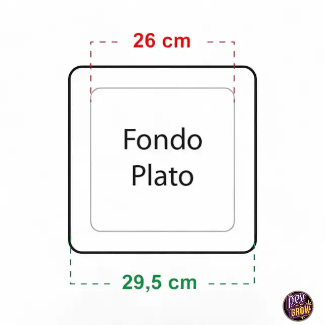 Piatto per vasi: La Soluzione Quadrata di 29x29 cm
